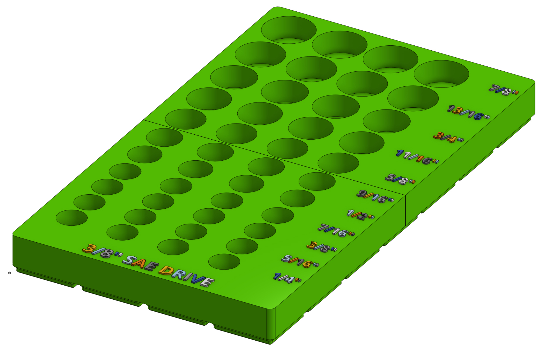 3 8 SAE Socket Gridfinity By Elmo The Red Download Free STL Model 3-8-sae-socket-gridfinity-by-elmo-the-red-download-free-stl-model