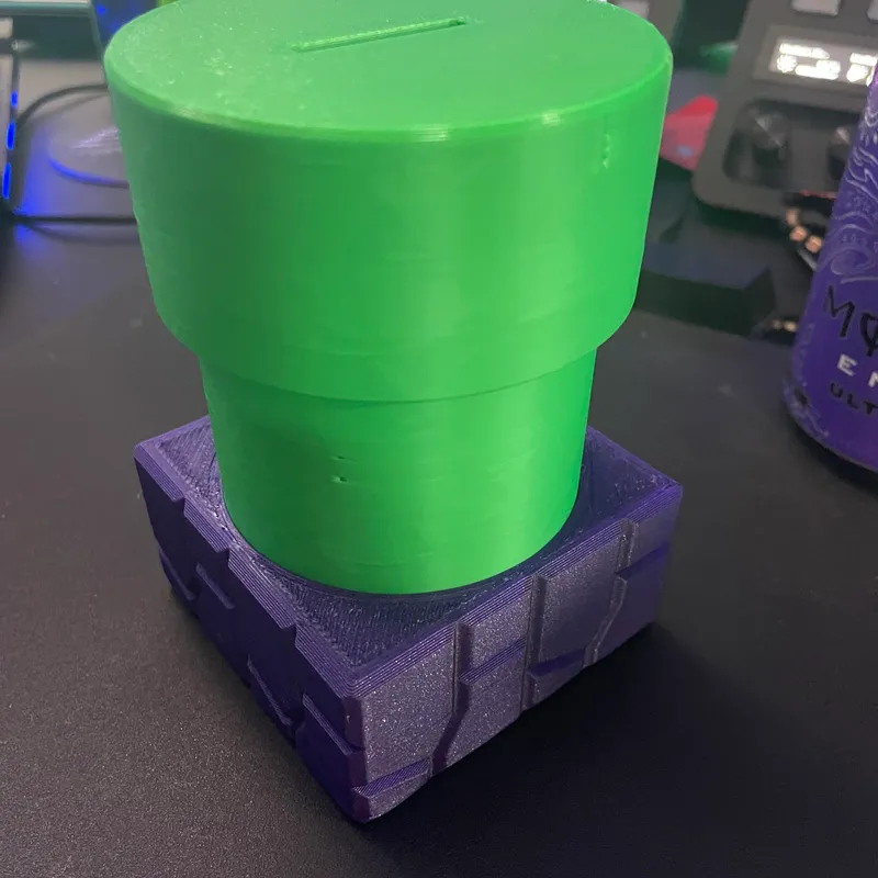 Real Scale Super Mario Bros Pipe Desktop Pencil Holder by Wacky3Dprints, Download free STL model