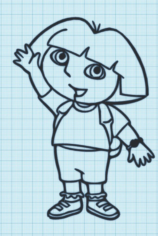 DORA WAVING WALL ART by Ogama Industries Download free STL model