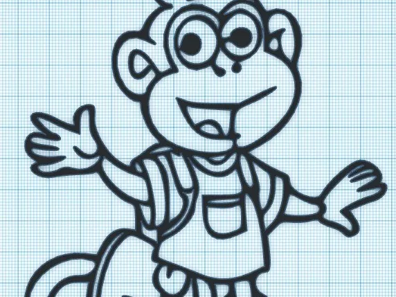 BOOTS - MONKEY - DORA - WALL ART
