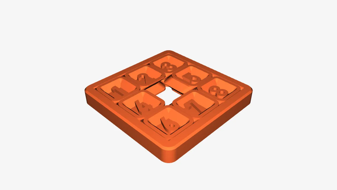 Sliding puzzle with a QR code by Akaki | Download free STL model