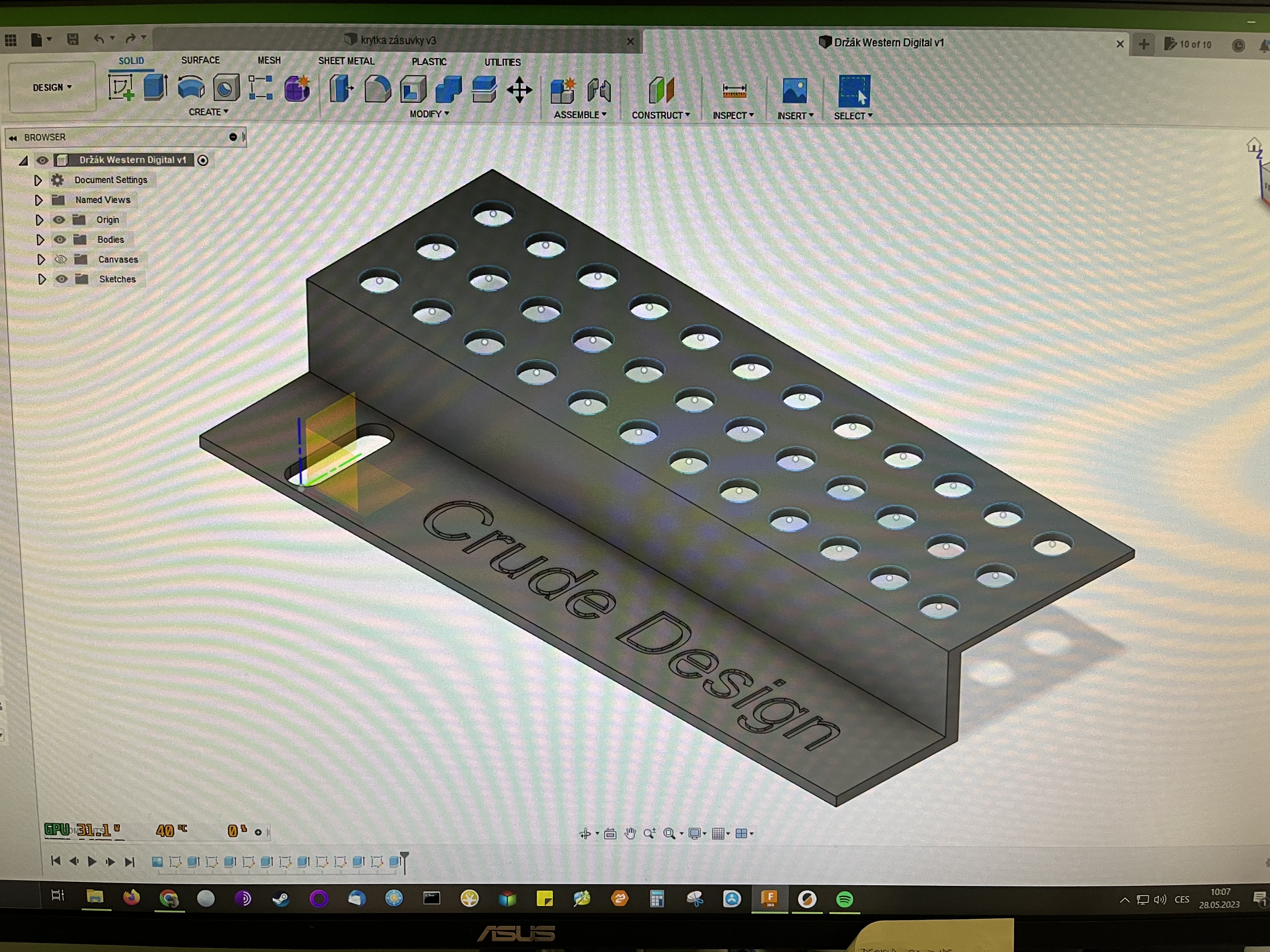 TV 2,5 inch hardrive mount / držák externího disku pro televizi