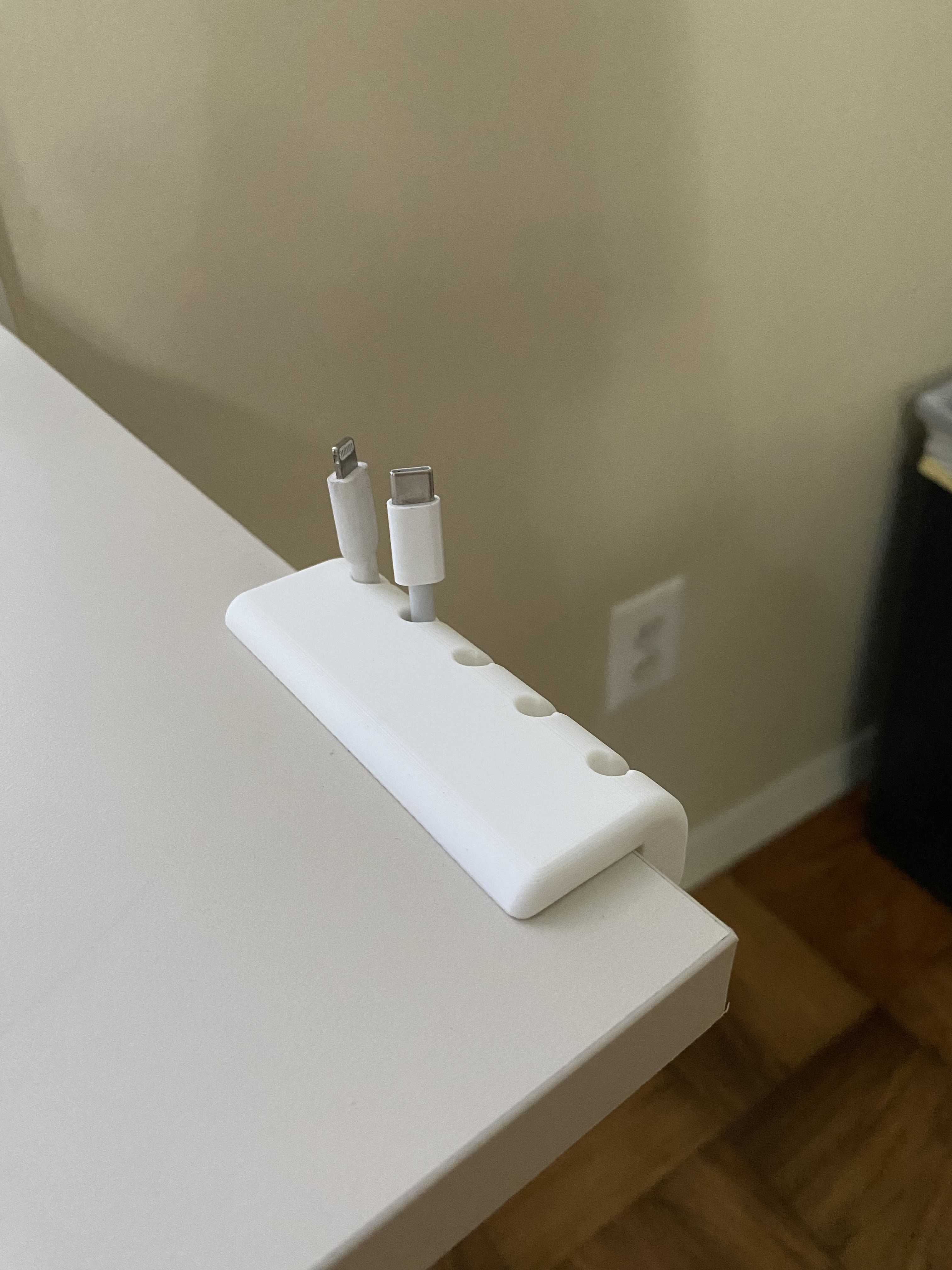 Desk cable hanger