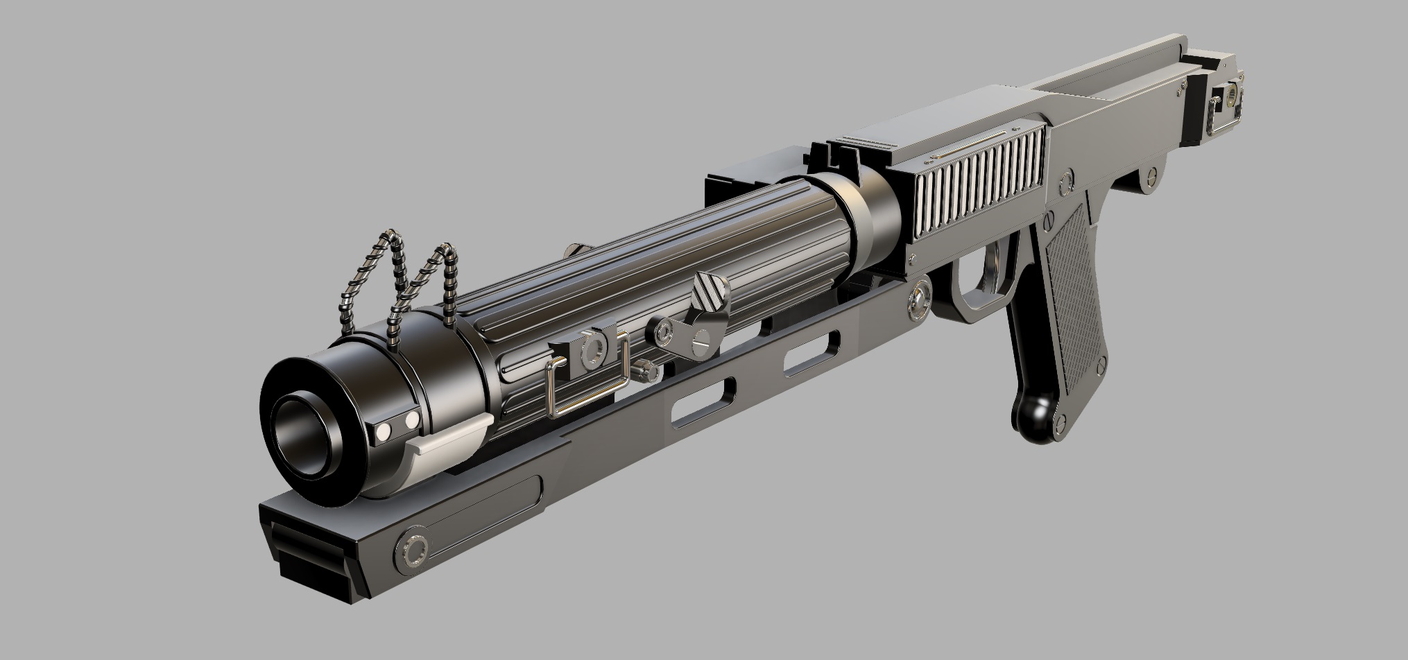 Cut+keyed ver Andor / Mandalorian season 3 version Star Wars DC15S carbine blaster for cosplay
