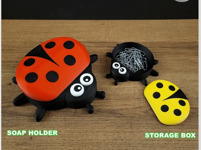 LADYBUG STORAGE BOX / SOAP HOLDER - NO SUPPORTS