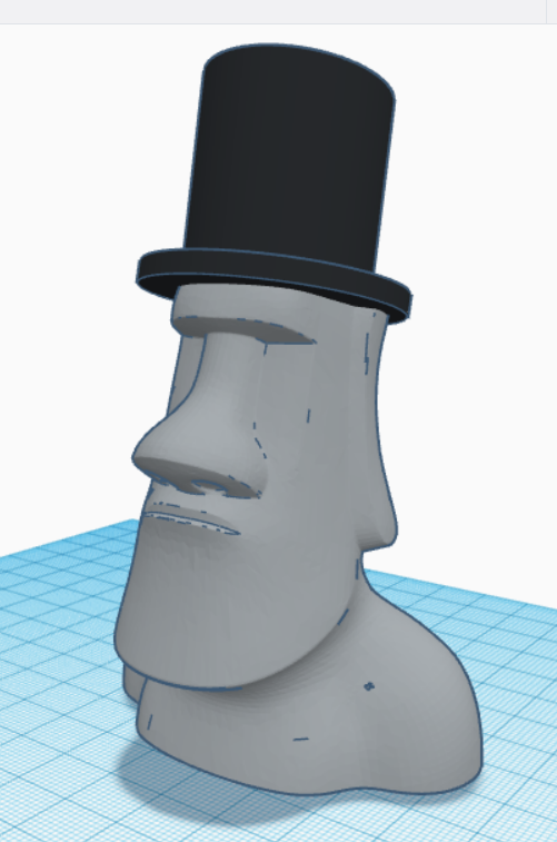 Moai Head with Top Hat (FIXED)