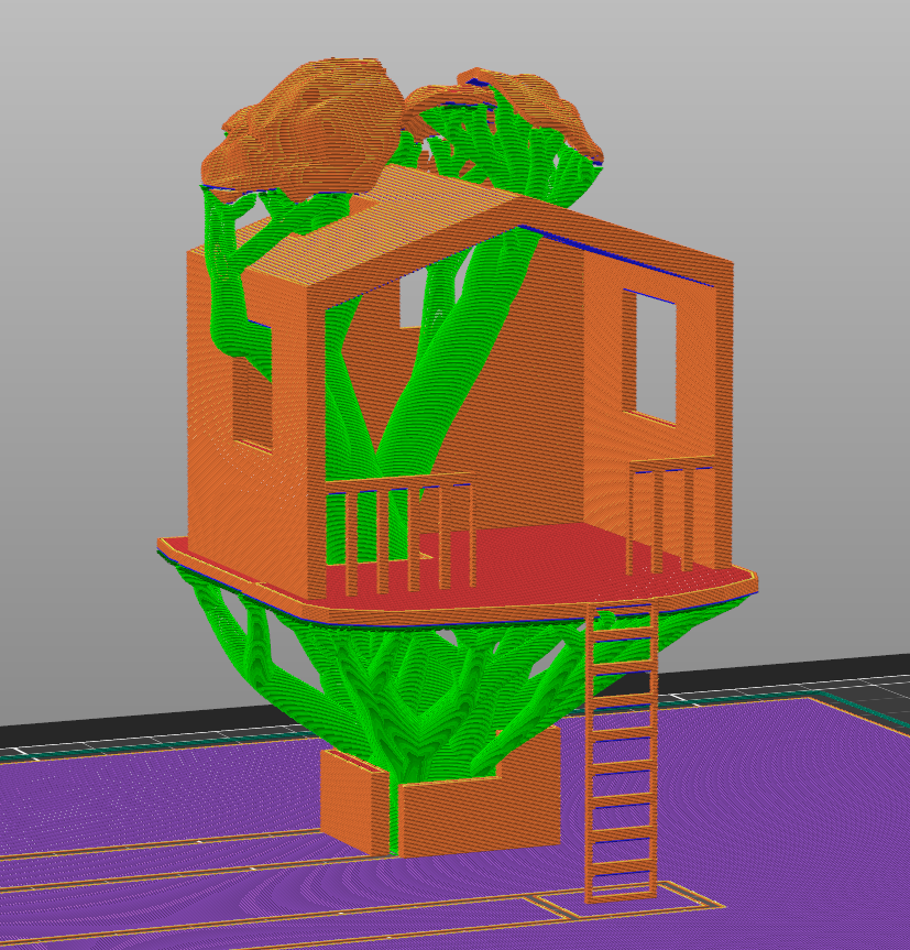 Treehouse with trees (Baumhaus)