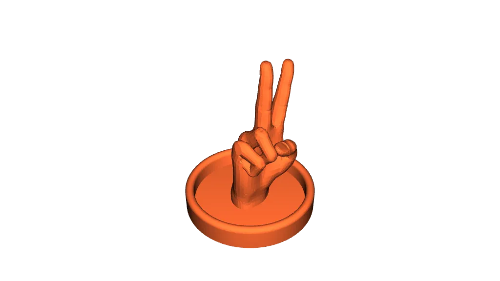 Peace sign clearance ring holder