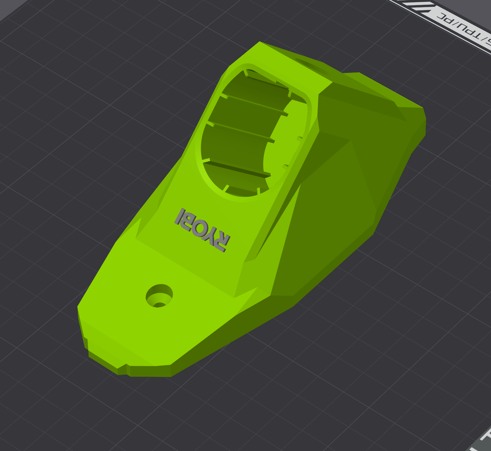 Ryobi 18v One Battery Holder with logo