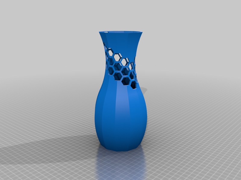 Vase with hexagon holes by gyscos | Download free STL model ...