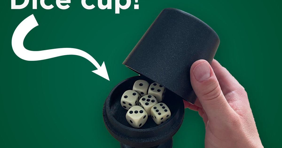Dice Cup by lowlandet Download free STL model