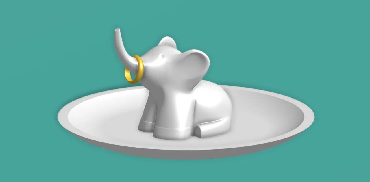 Elephant Ring Holder by Frankee Download free STL model