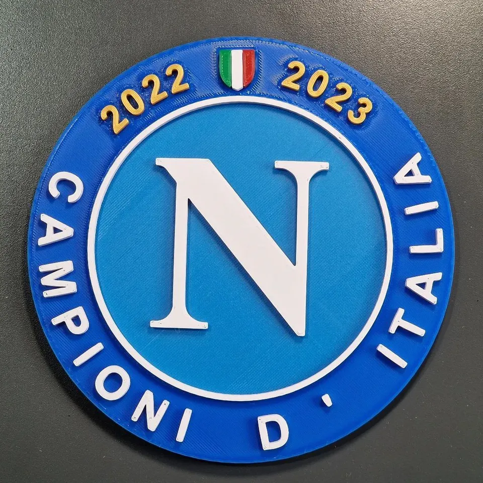 Stemma scudetto del Napoli Calcio anno 2022-2023 by Fotone, Download free  STL model