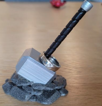 Thor's hammer keyring holder