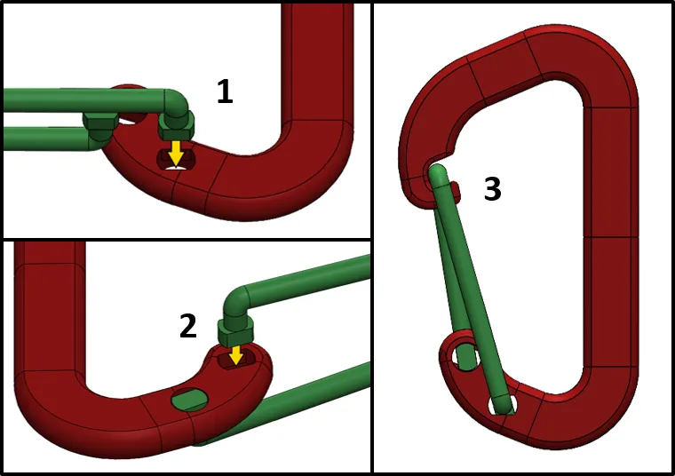 Single & Dual Locking Carabiner (Parametric) by squinn, Download free STL  model