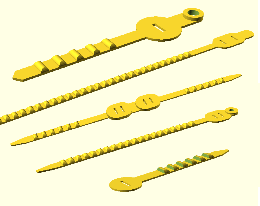 Customizable Flexible Reusable Cable Tie - TPU