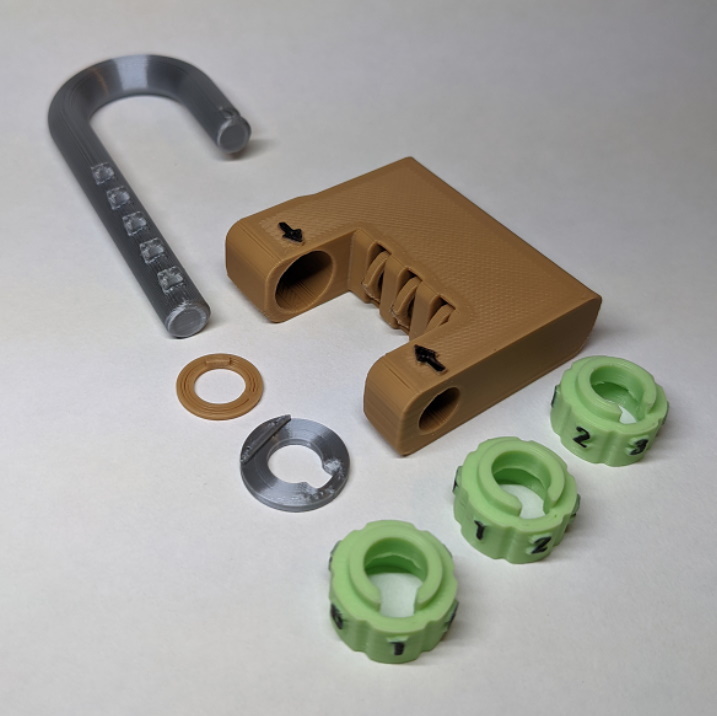 Miniatura 3 do modelo 3D Combination Padlock