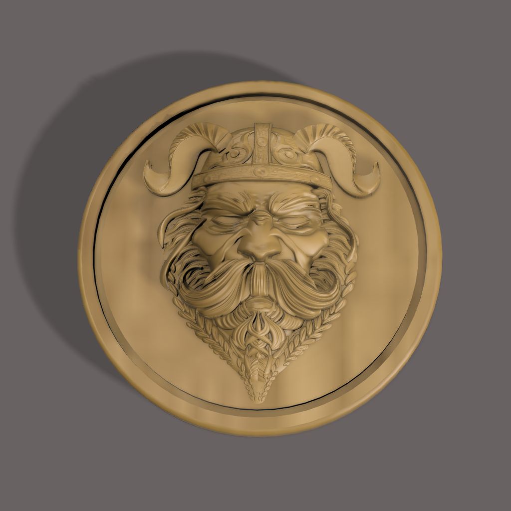 Viking Warrior Coin by KCWarthog3D | Download free STL model ...