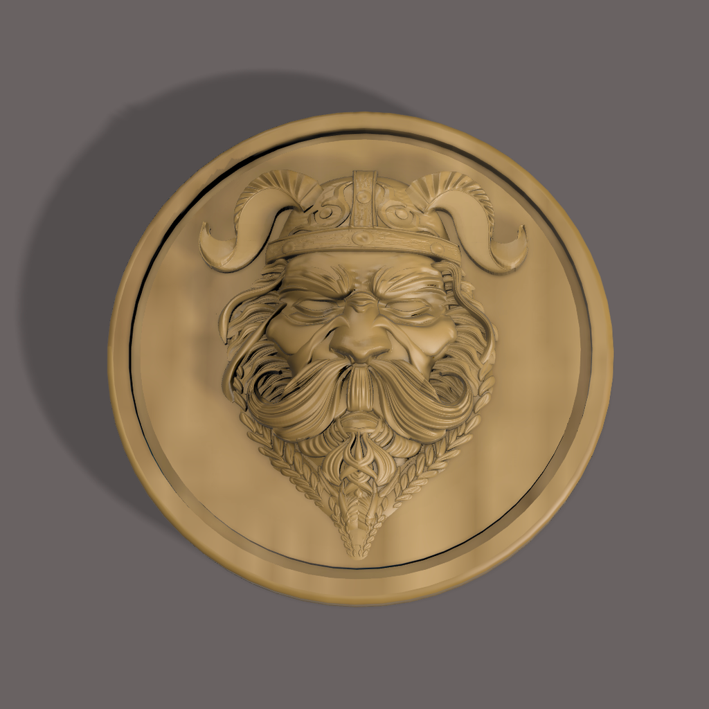 Viking Warrior Coin By KCWarthog3D Download Free STL Model 