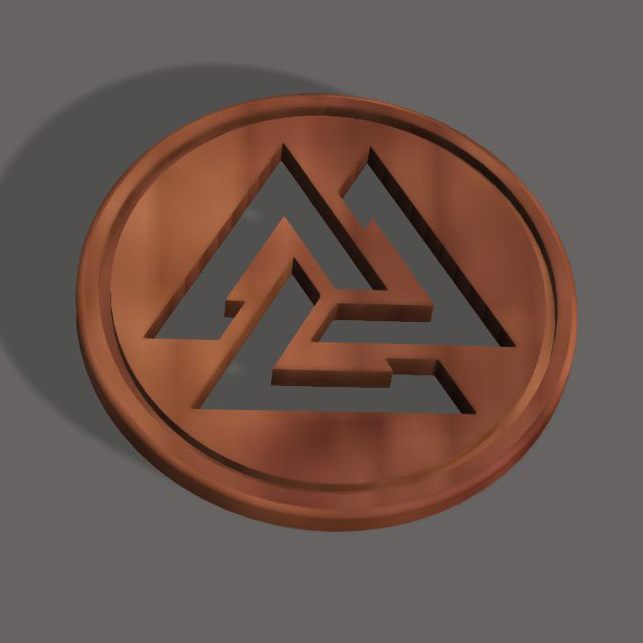 Valknut Symbol Coin