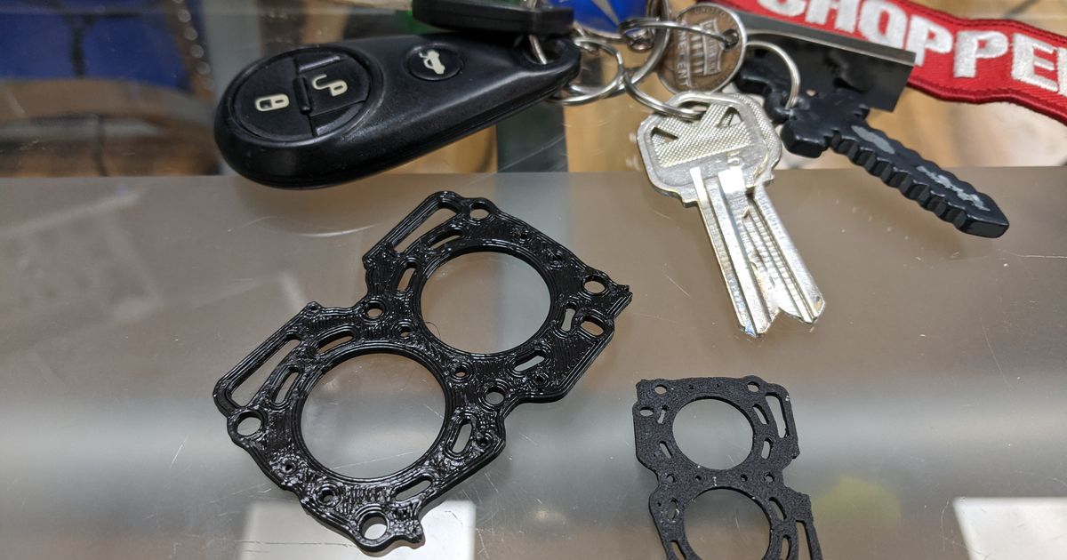 Subaru Head Gasket Keychain by JezzaWalker Download free STL model
