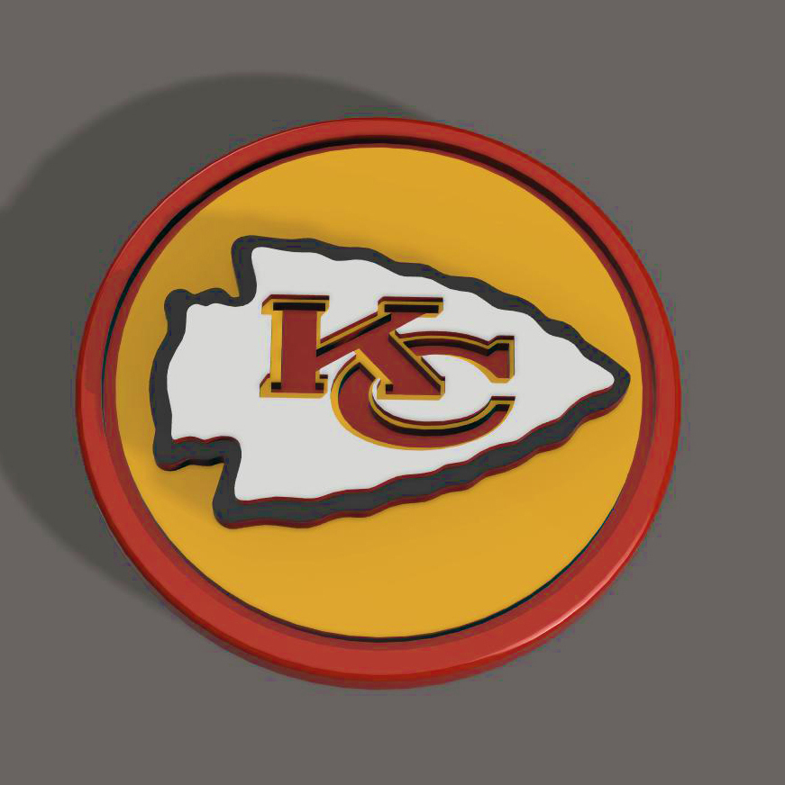 KC Chiefs Coin by KCWarthog3D Download free STL model