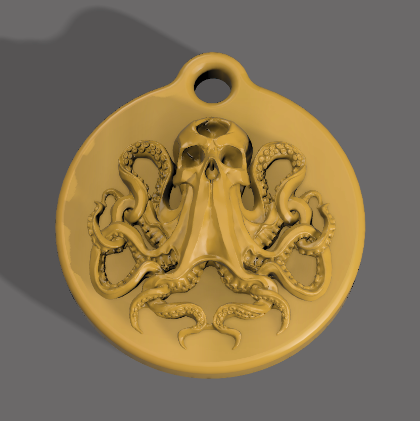 Skull Kraken Keychain