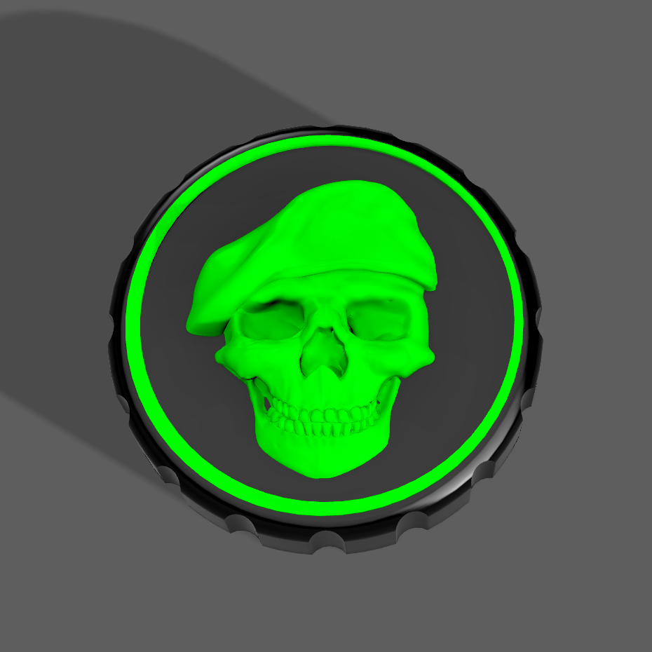 Soldier Skull - Stash Jar Lid