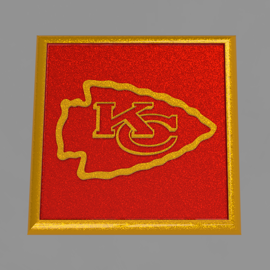 KC Chiefs Drink Coaster by KCWarthog3D | Download free STL model ...