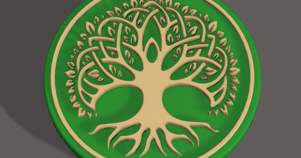 Celtic Tree Coin by KCWarthog3D | Download free STL model | Printables.com