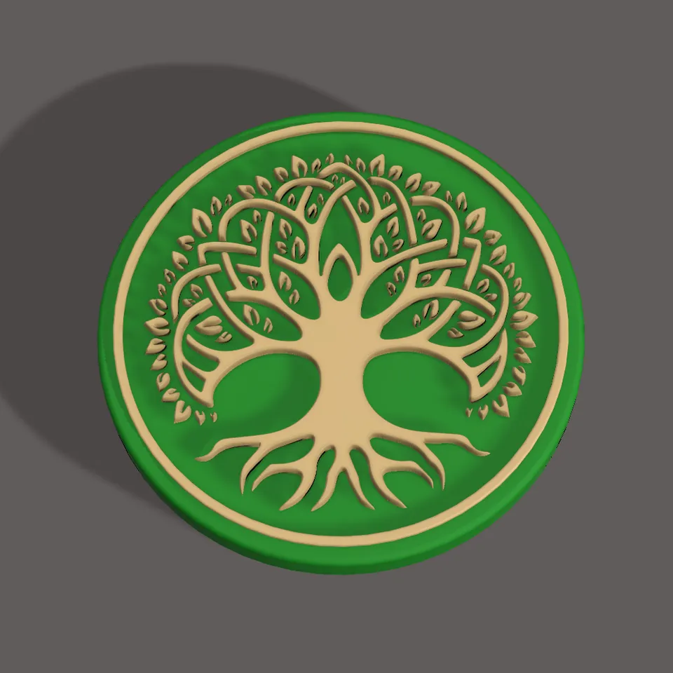 Celtic Tree Coin by KCWarthog3D | Download free STL model | Printables.com
