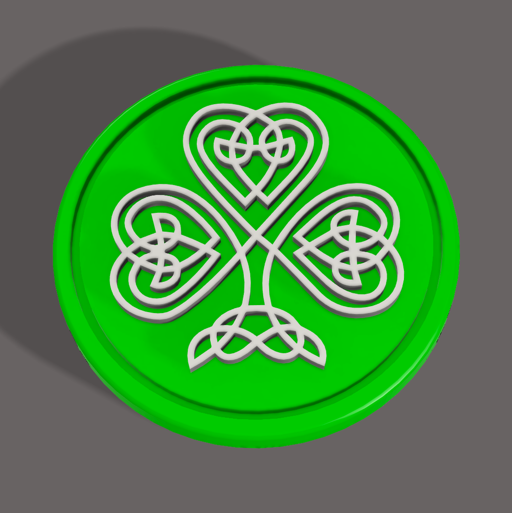 Celtic Shamrock Coin by KCWarthog3D | Download free STL model ...