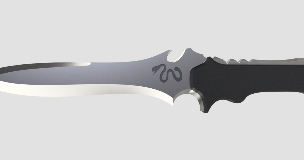 OBJ file Krauser Knife from Residual Evil 4 🔪・3D printable design to  download・Cults