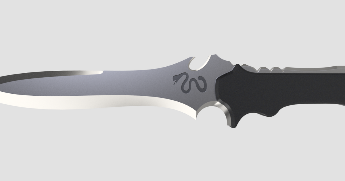 3MF file Krauser's Knife (Fighting Knife) from Residual Evil 4 🔪・3D print  object to download・Cults