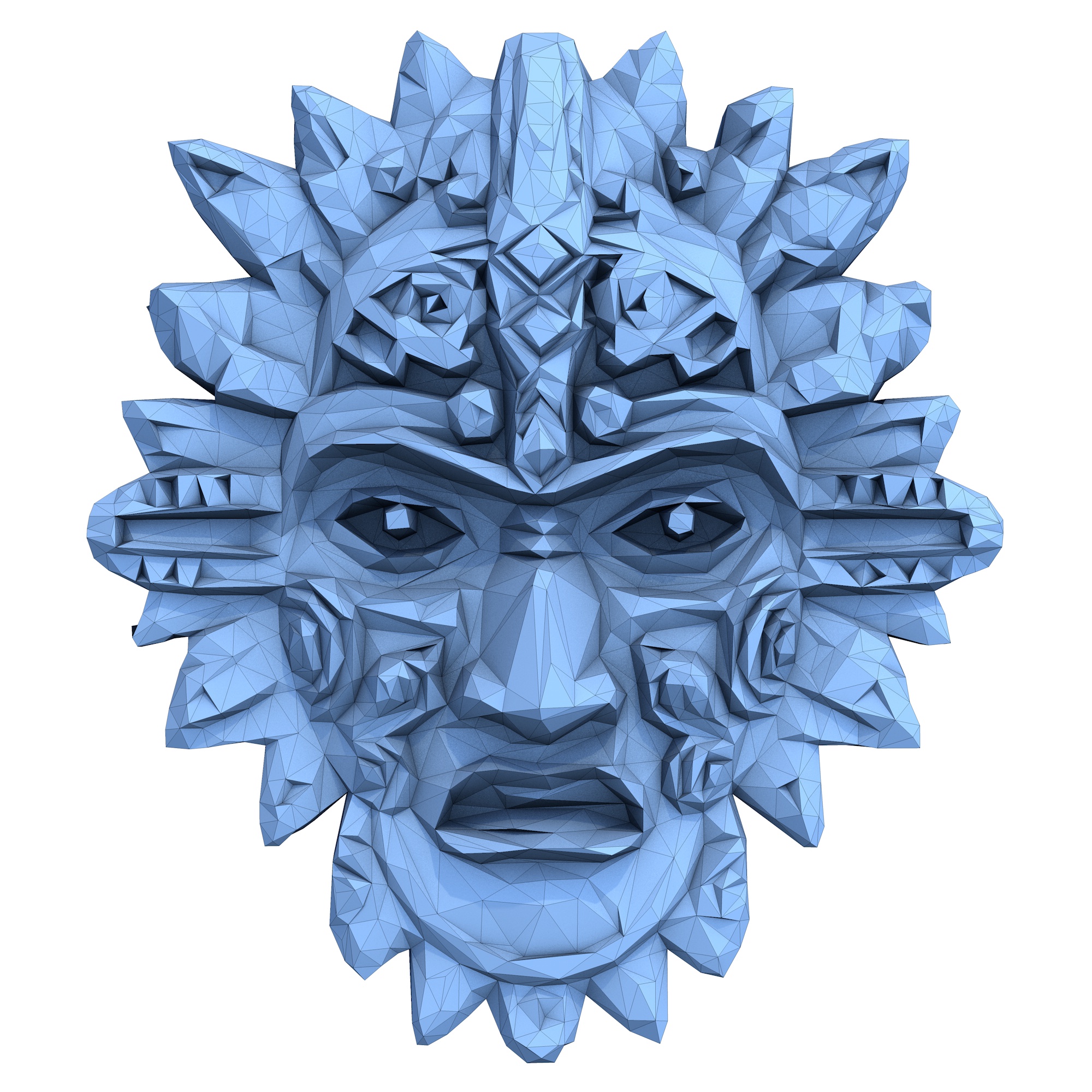 Miniatura 7 do modelo 3D Aztec Mask Low Poly