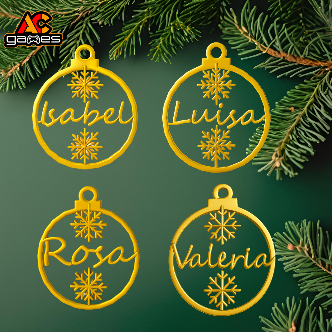 Personalized Christmas ornament Isabel, Luisa, Rosa, Valeria