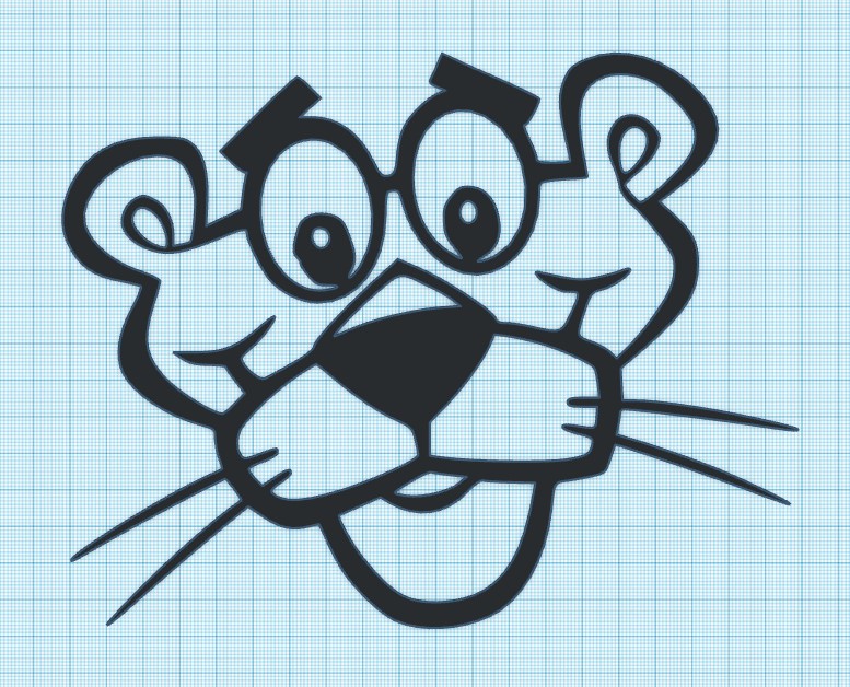 PINK PANTHER FACE - PINK PANTHER - WALL ART