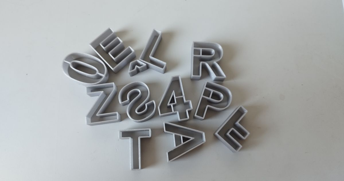 Letter cutter set by Petr Bojar Download free STL model