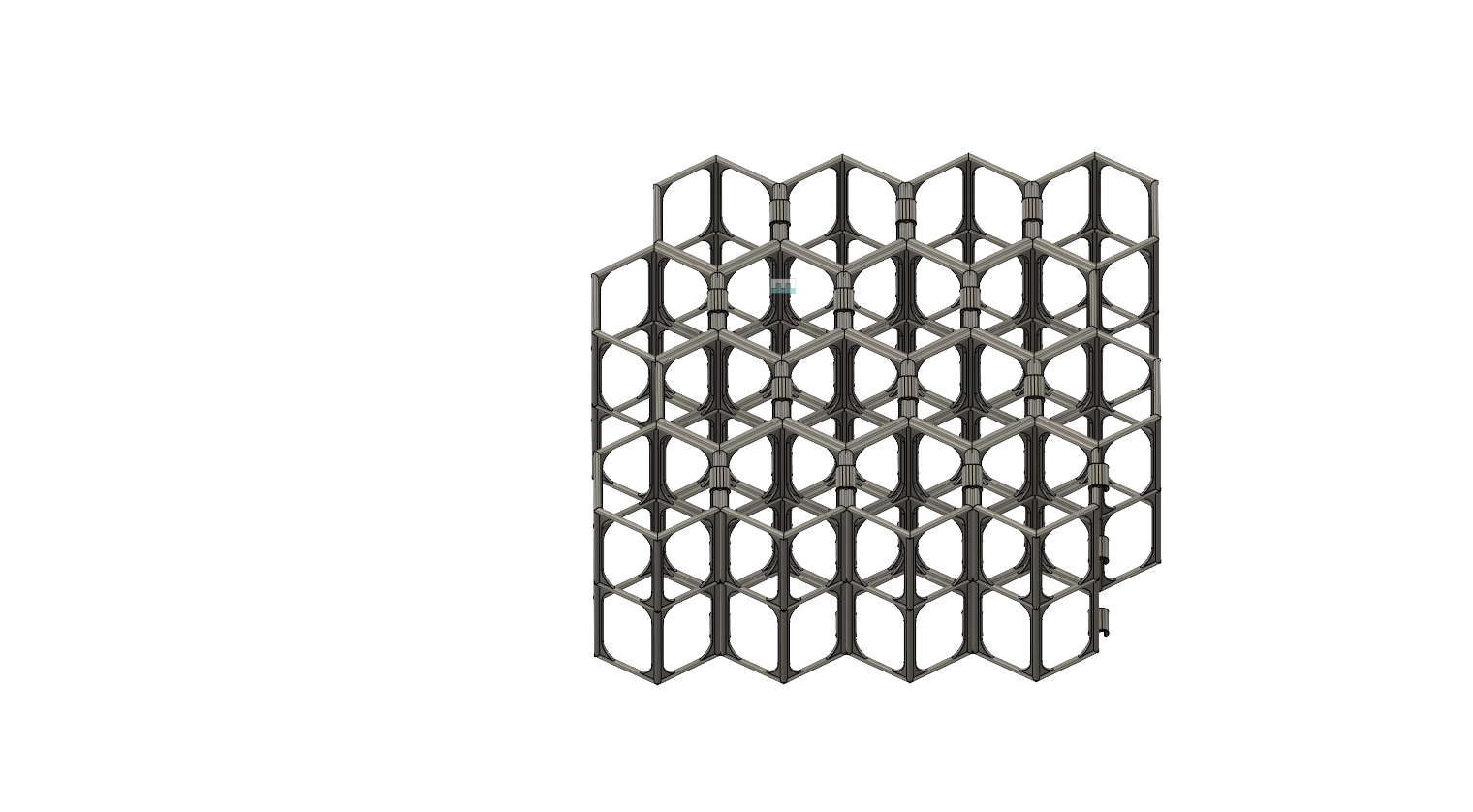 Miniatura 3 do modelo 3D modular hexagonal Wine shelf