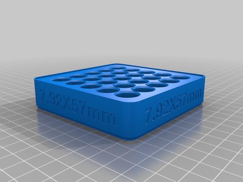 7.92X57 Mauser Stacking Loading Block by brass_ring | Download free STL ...