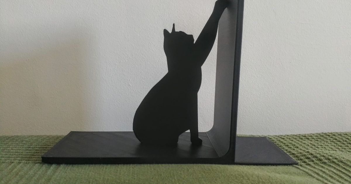 Improved Cat Bookend by Miguel2811 Download free STL model
