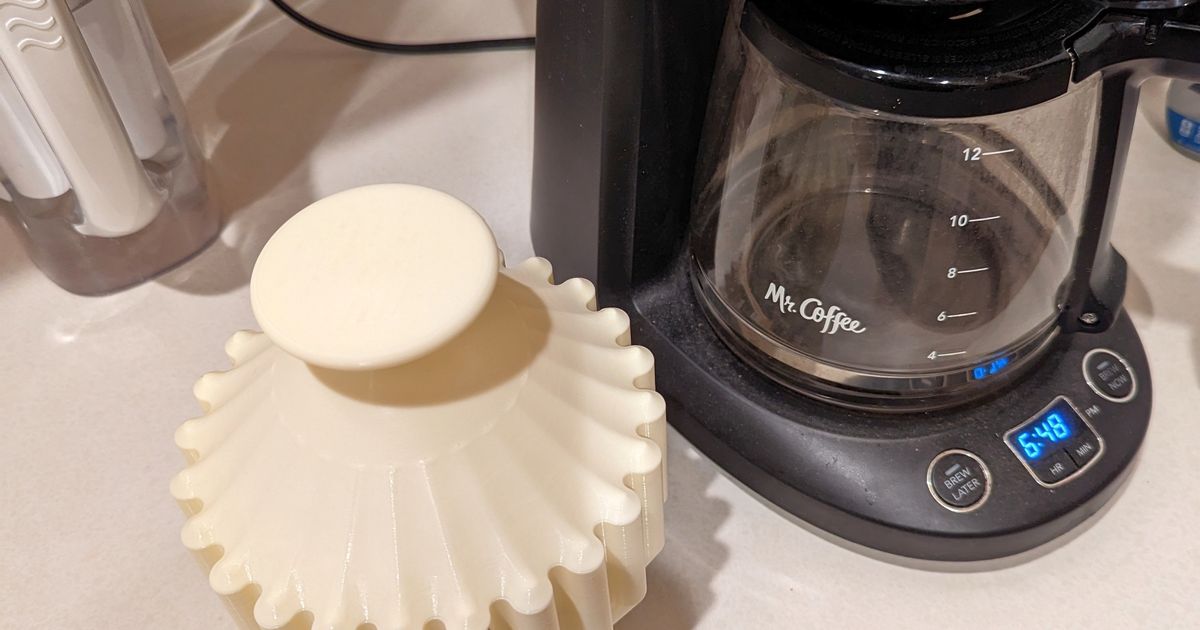 Pleated Coffee Filter Jar by Ed Johnson Download free STL model