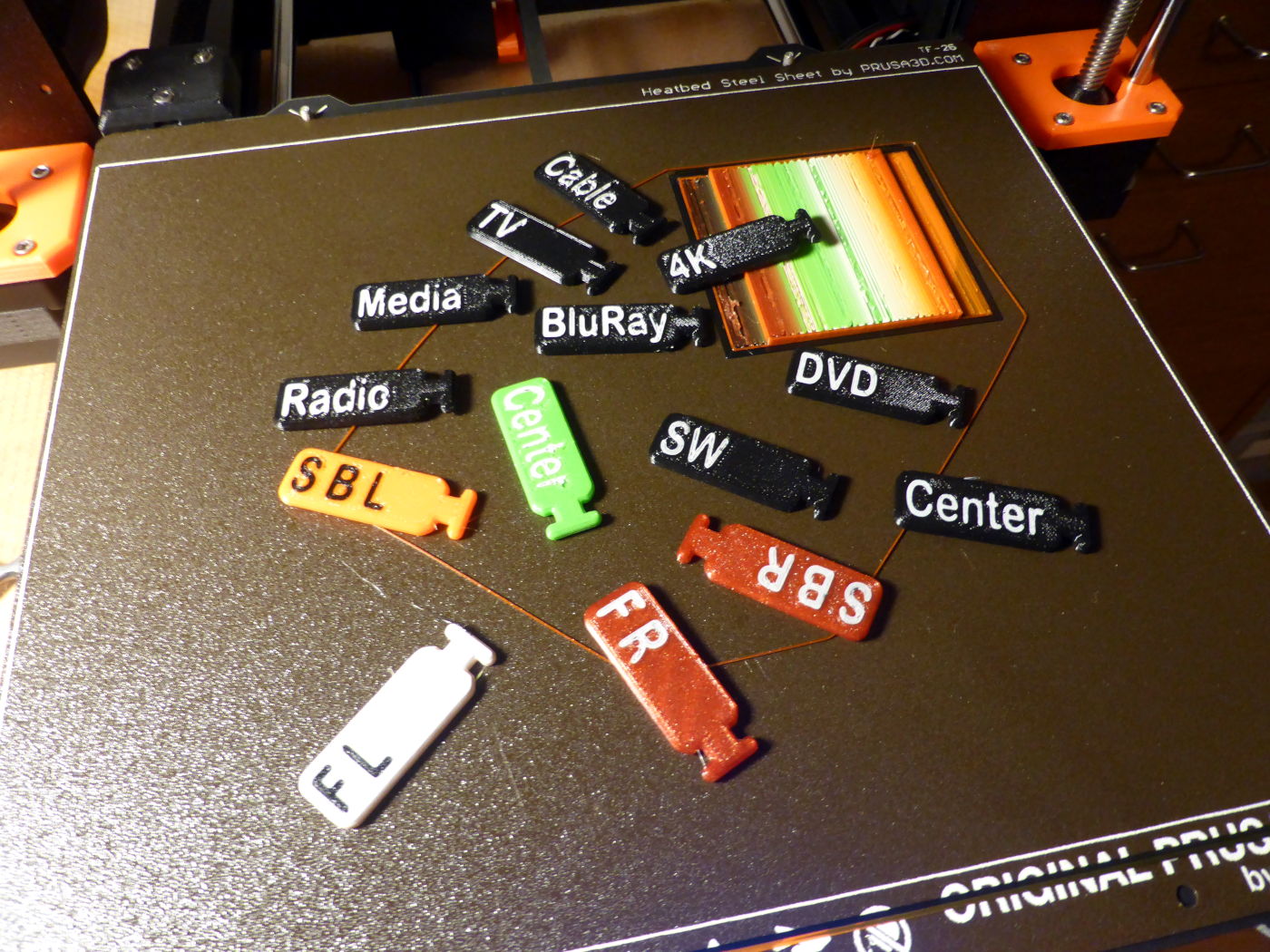 Surround Sound Cable Labels, Multicolor by Area51 Download free STL