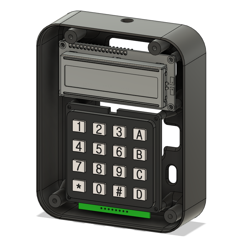 Arduino panel for 16x2 display and 4x4 keypad by Konrad Hryniewicki ...
