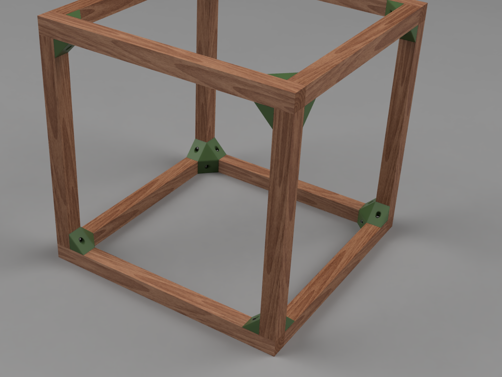 Miniatura 2 do modelo 3D Corner brackets for simple square corner