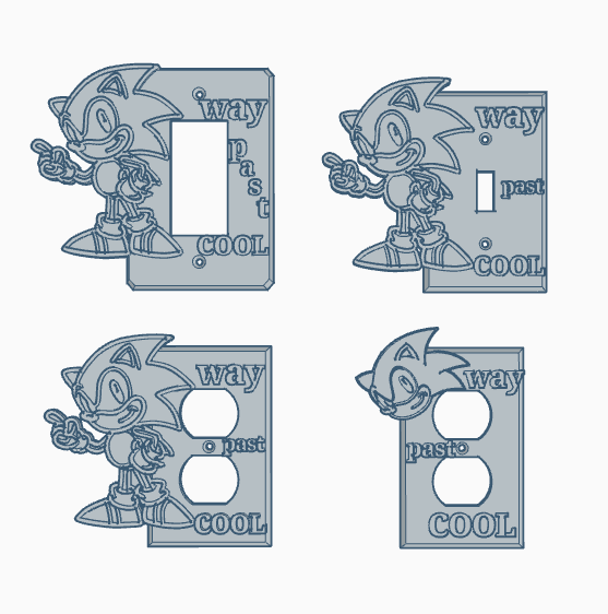 sonic light switch and out lit covers