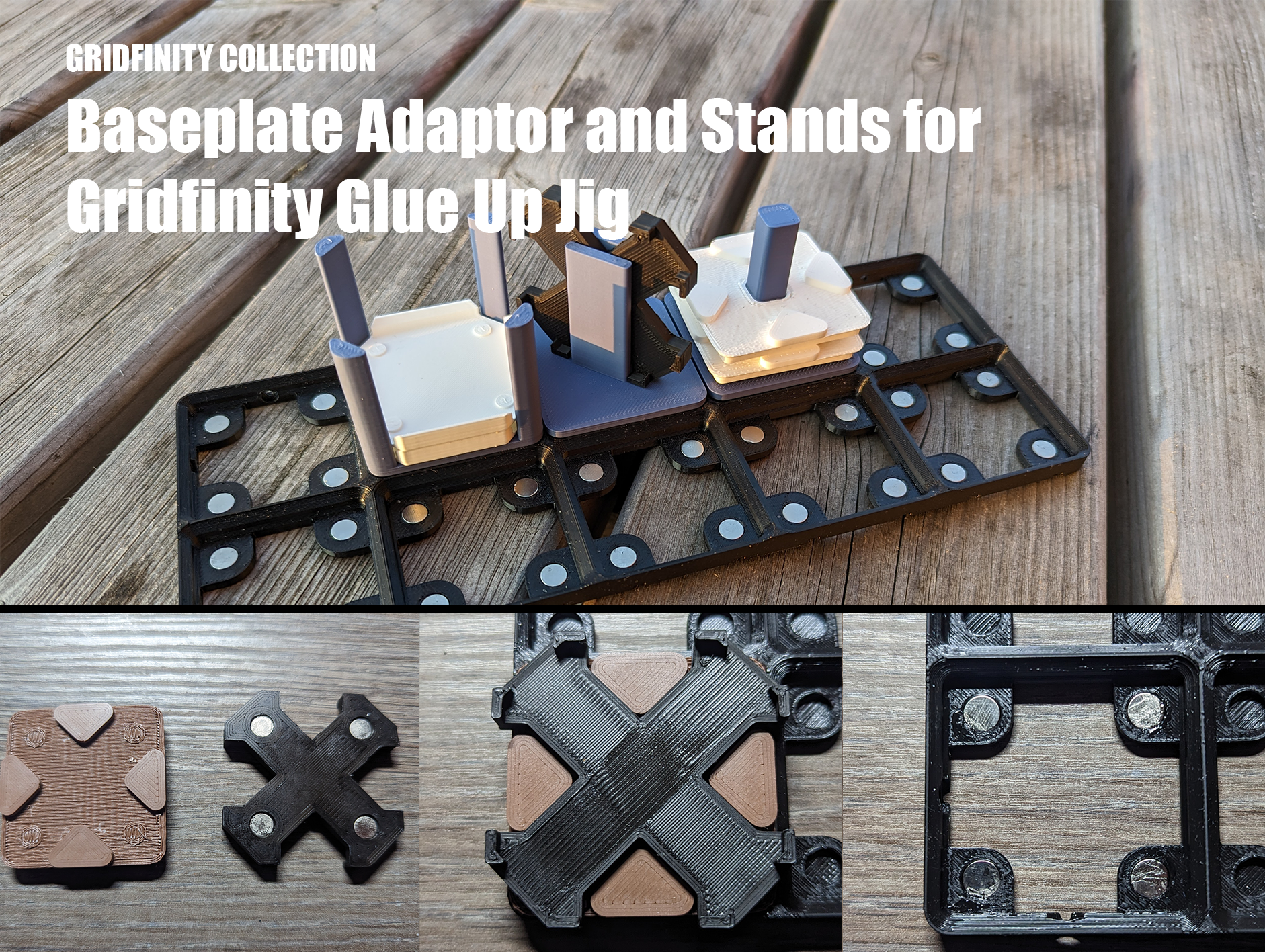 Baseplate and Stands Remix - Gridfinity Glue Up Jig