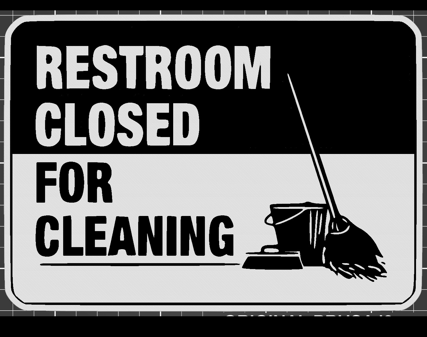 Restroom Closed For Cleaning 2 Color By Triple G Workshop 