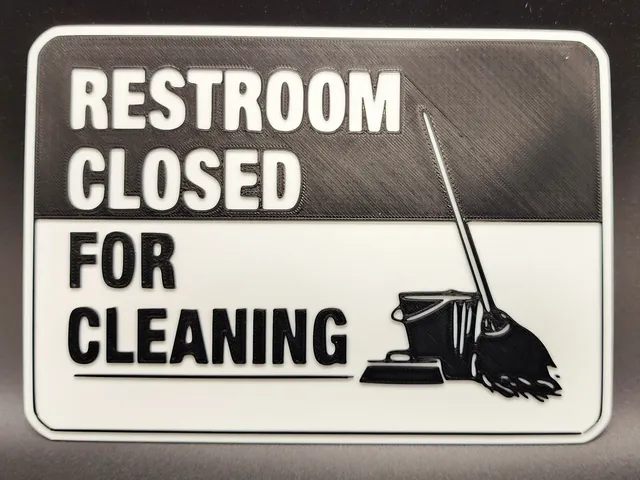 Restroom Closed for Cleaning 2 Color