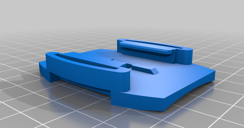 Curved helmet mount for action cams by Saren T Download free STL